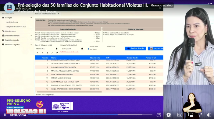 Prefeitura de Três Lagoas realiza sorteio histórico de unidades habitacionais com transmissão ao vivo”; Confira os nomes contemplados Prefeitura de Três Lagoas realiza sorteio histórico de unidades habitacionais com transmissão ao vivo”; Confira os nomes contemplados