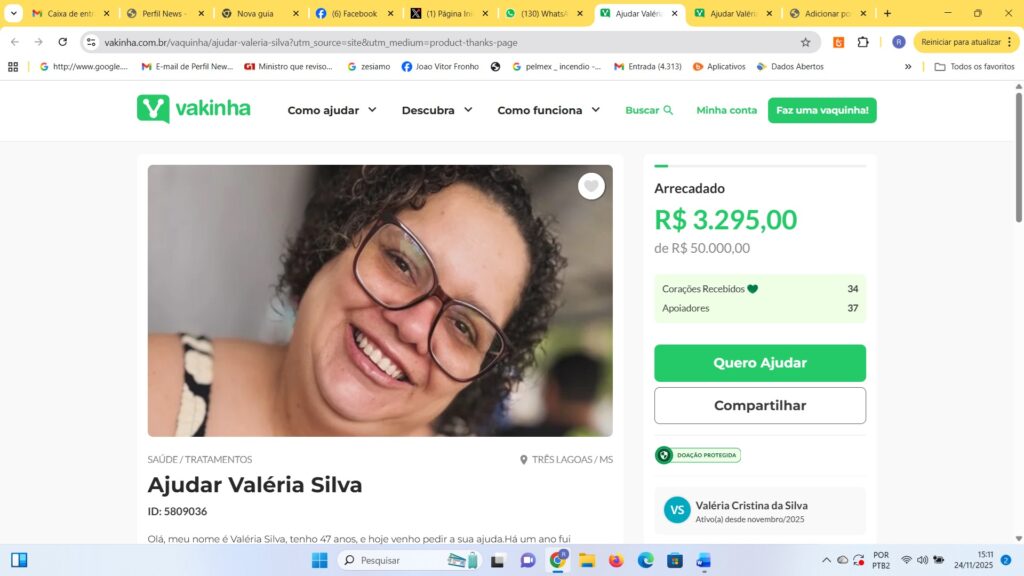 Com dores 24h, radialista três-lagoense faz Vakinha para tratar fibromialgia