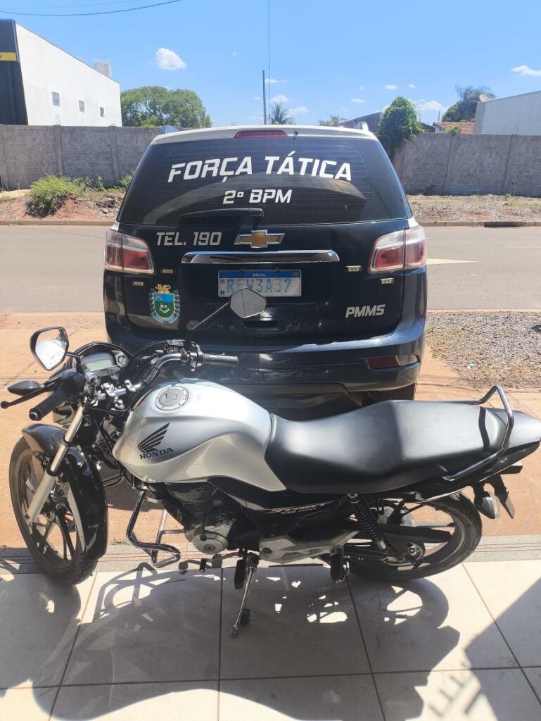 Força Tática prende autor de tráfico, receptação e recupera moto furtada em Três Lagoas