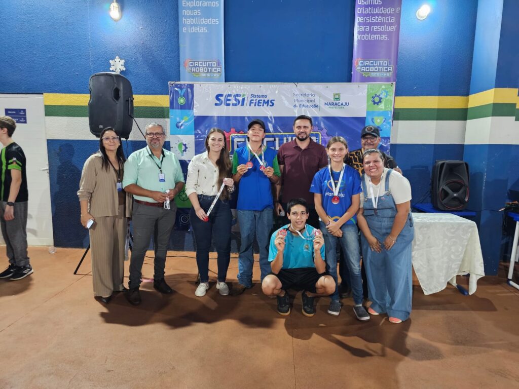 Sesi premia alunos de escola pública no 1º circuito de robótica em Maracaju