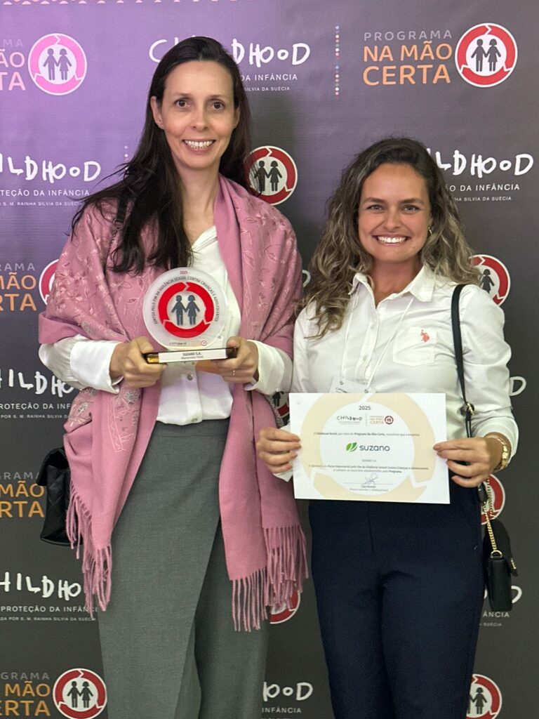 Suzano é premiada por atuação no combate à exploração de crianças e adolescentes em rodovias brasileiras Suzano é premiada por atuação no combate à exploração de crianças e adolescentes em rodovias brasileiras