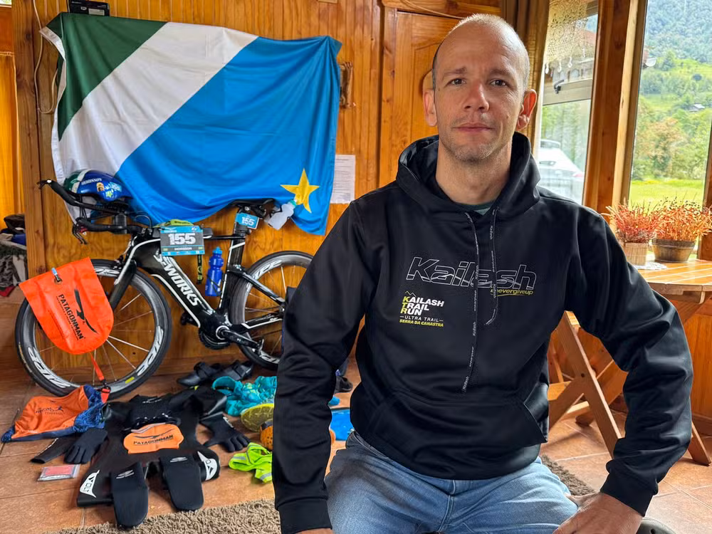 Servidor público de MS encara triathlon extremo em Santa Catarina e leva o nome do estado a circuito mundial