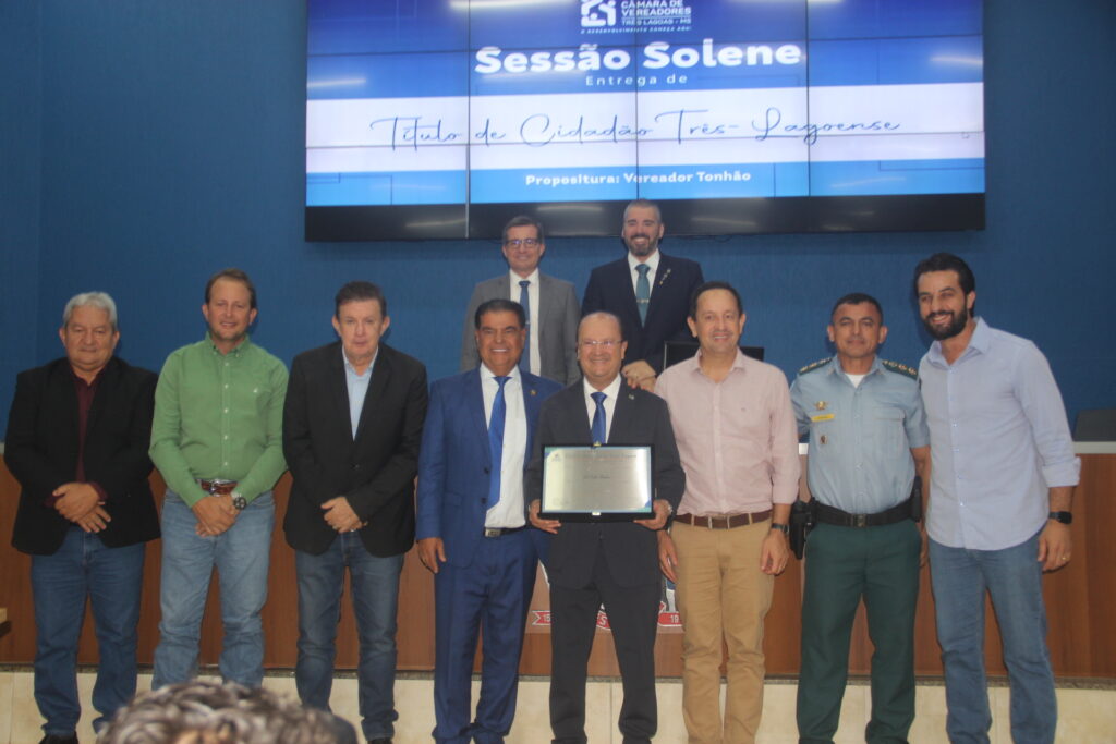 Governador em exercício José Carlos Barbosa é acolhido como novo filho ilustre de Três Lagoas