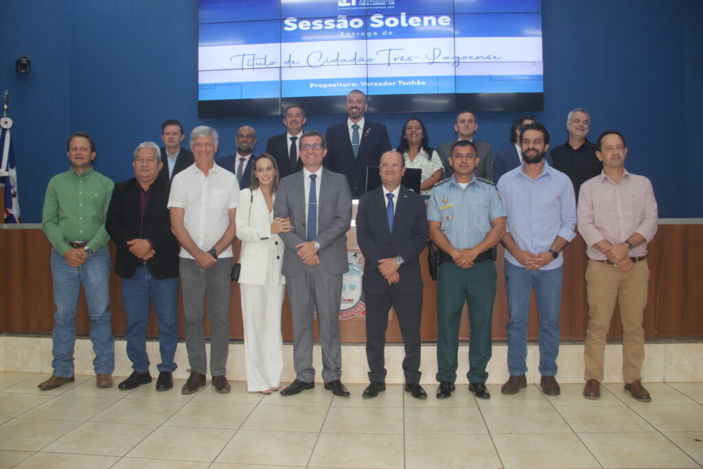 Governador em exercício José Carlos Barbosa é acolhido como novo filho ilustre de Três Lagoas