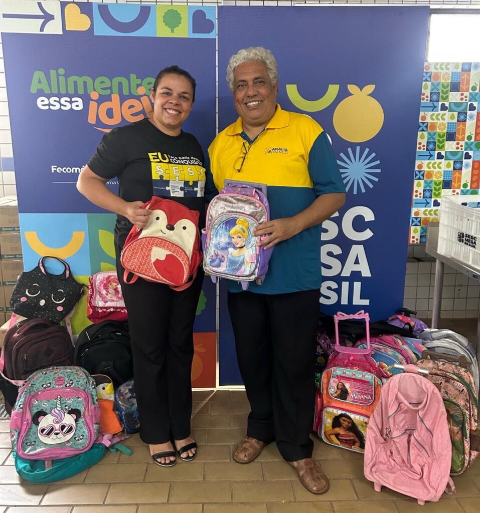 Mochilas usadas viram apoio aos estudos e reforçam rede solidária do Sesc Mesa Brasil em MS