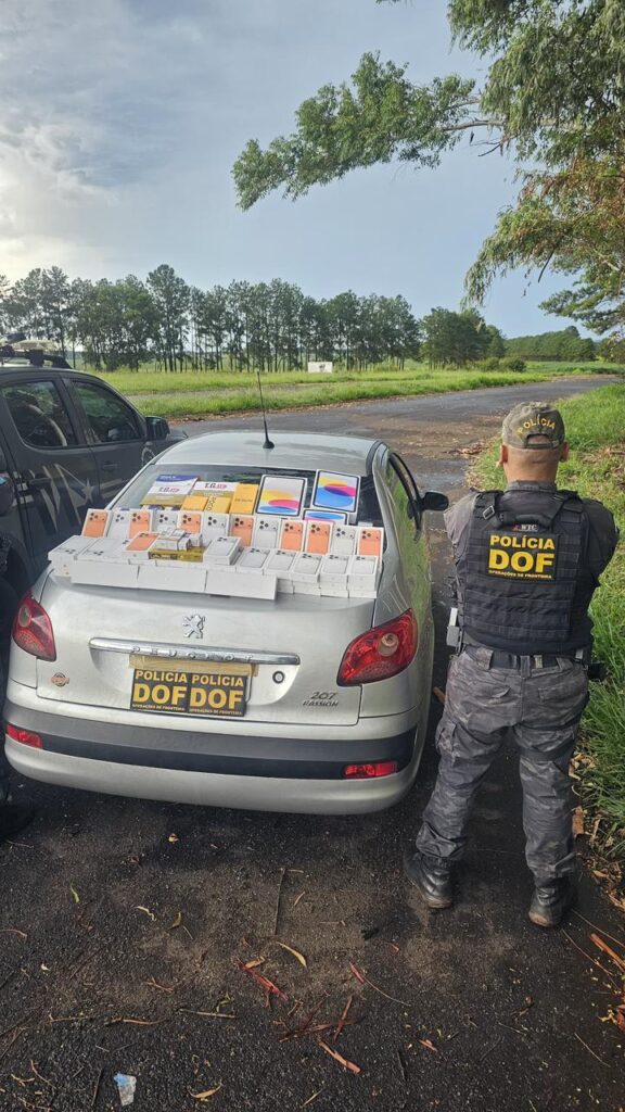 DOF apreende mais de R$ 650 mil em aparelhos de telefone celular e medicamentos para emagrecimento