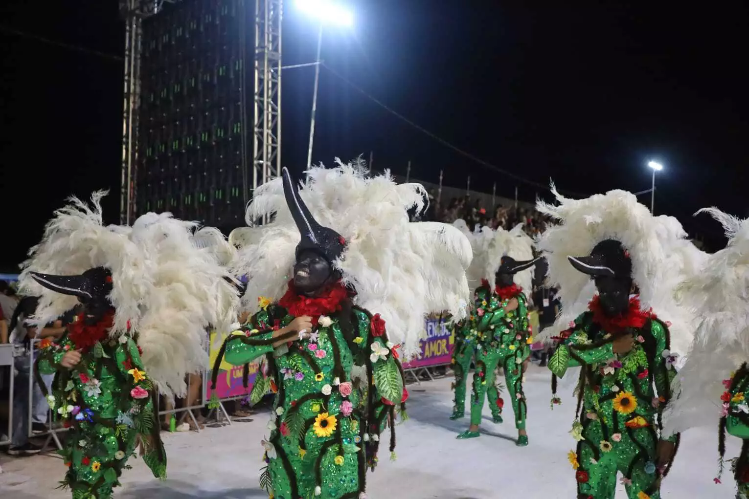 Primeira noite de desfile mistura homenagem, resistência e fantasia em Campo Grande Primeira noite de desfile mistura homenagem, resistência e fantasia em Campo Grande