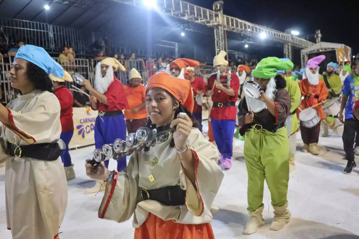 Primeira noite de desfile mistura homenagem, resistência e fantasia em Campo Grande Primeira noite de desfile mistura homenagem, resistência e fantasia em Campo Grande
