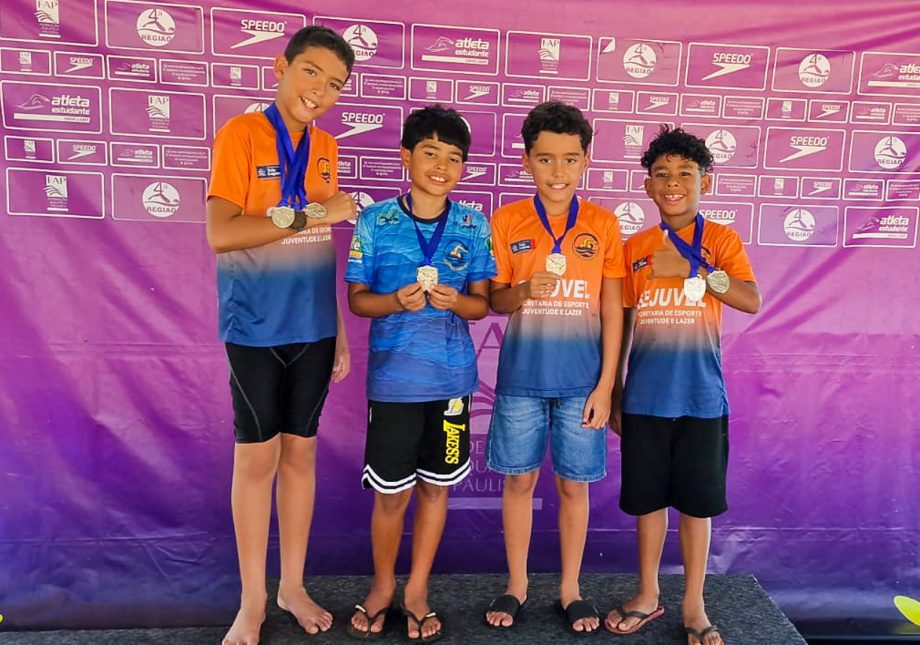 Equipe de Natação da SEJUVEL brilha em Torneio na cidade de Votuporanga e garante medalhas