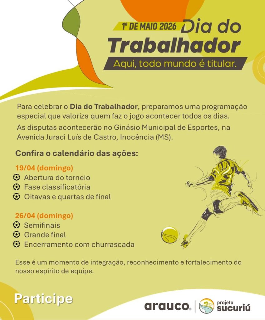 Trabalhadores entram em campo em torneio especial do Projeto Sucuriú