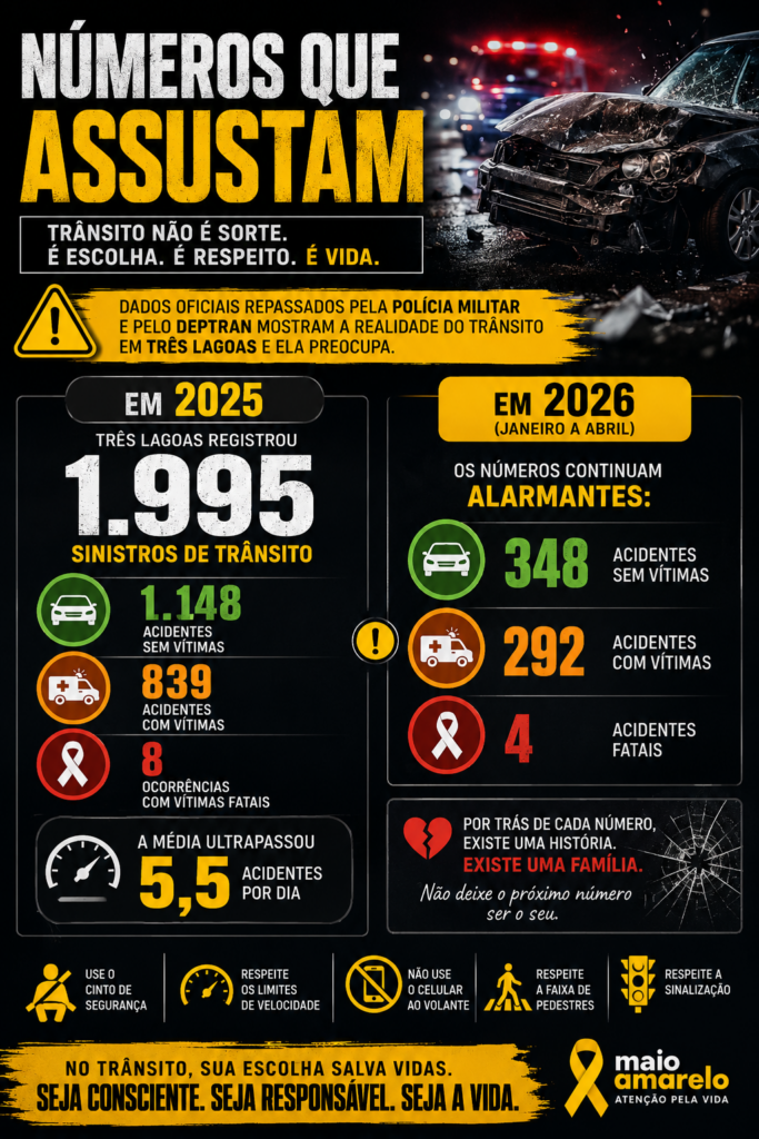 Entre a pressa e a vida: Perfil News lança campanha por um trânsito mais humano e seguro em Três Lagoas