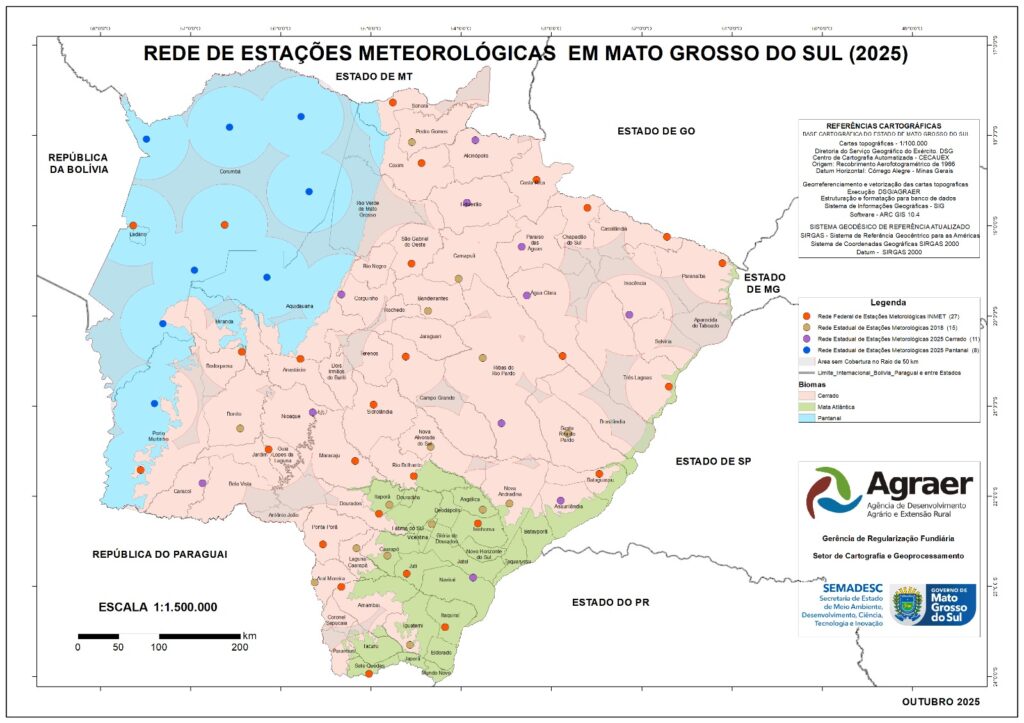 Governo de MS amplia rede meteorológica, reduz vazios de monitoramento e fortalece capacidade diante das mudanças climáticas