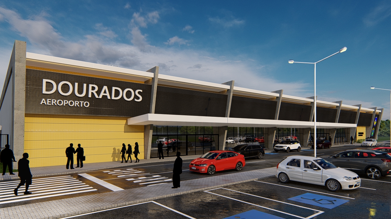 Mais moderno e funcional, novo receptivo do aeroporto ganha forma com avanço das obras em Dourados