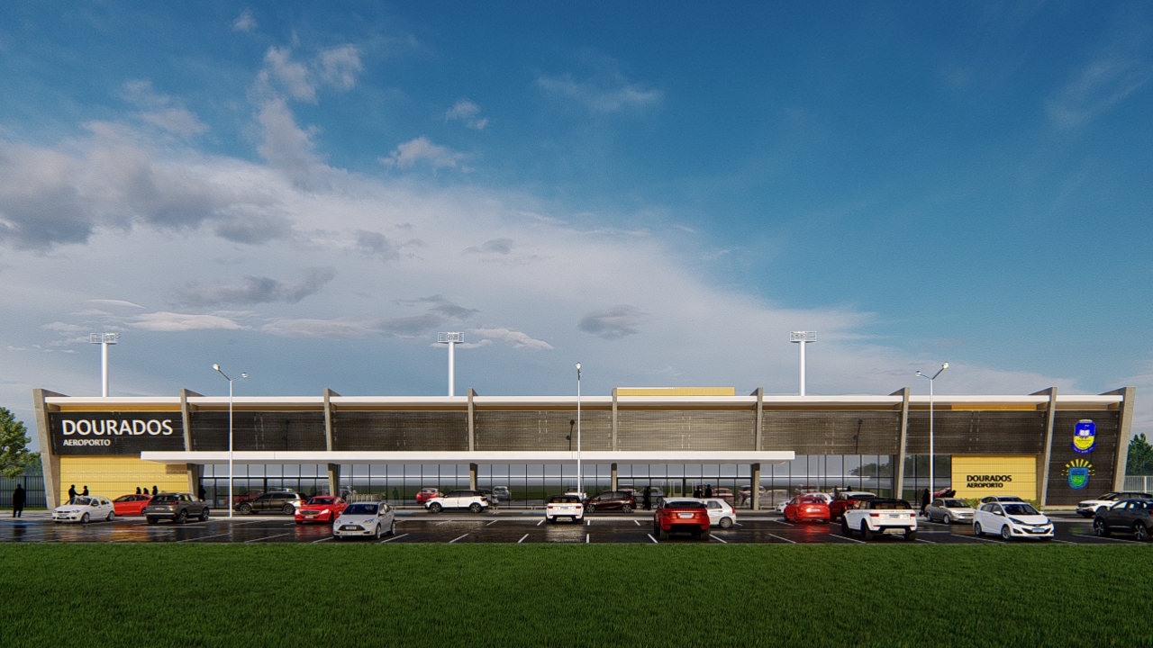 Mais moderno e funcional, novo receptivo do aeroporto ganha forma com avanço das obras em Dourados