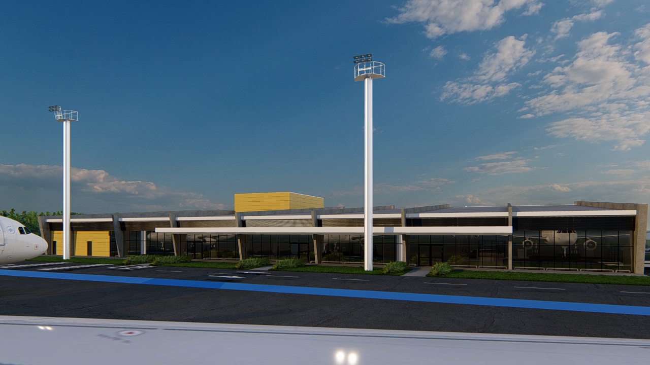 Mais moderno e funcional, novo receptivo do aeroporto ganha forma com avanço das obras em Dourados