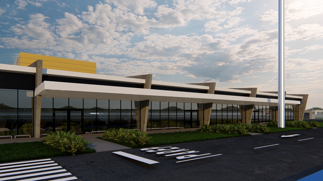 Mais moderno e funcional, novo receptivo do aeroporto ganha forma com avanço das obras em Dourados