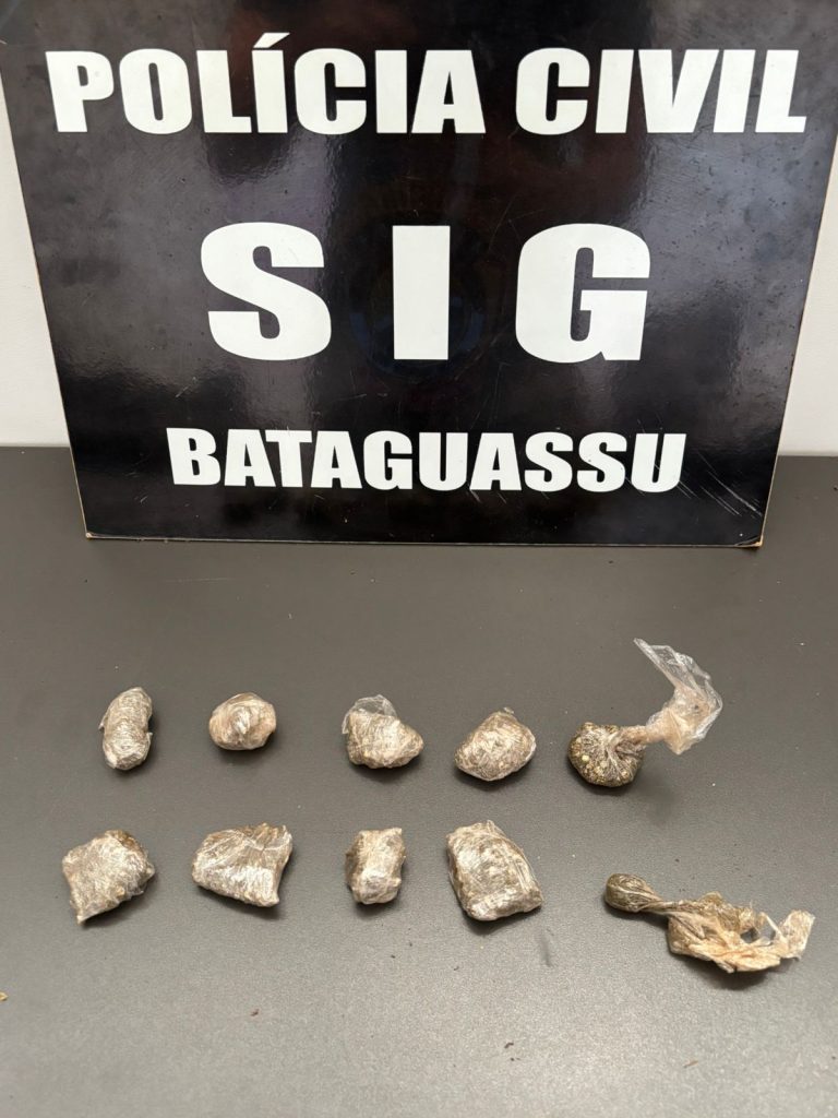Polícia Civil prende suspeito de tráfico e apreende drogas em Bataguassu