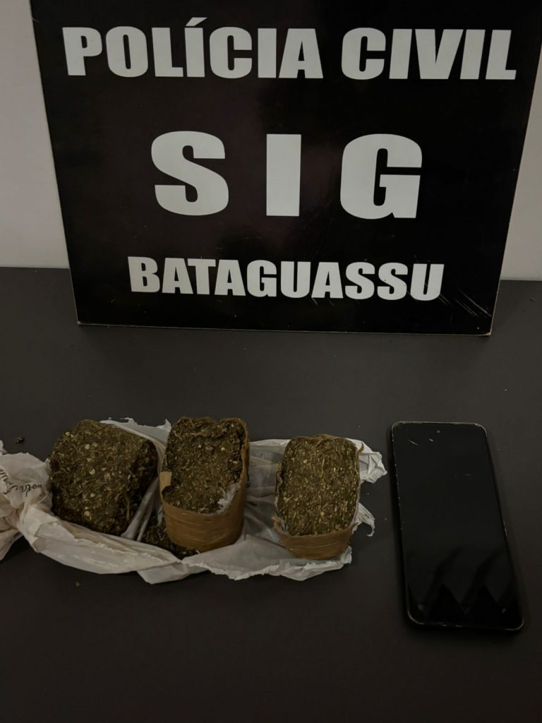 Polícia Civil prende suspeito de tráfico e apreende drogas em Bataguassu