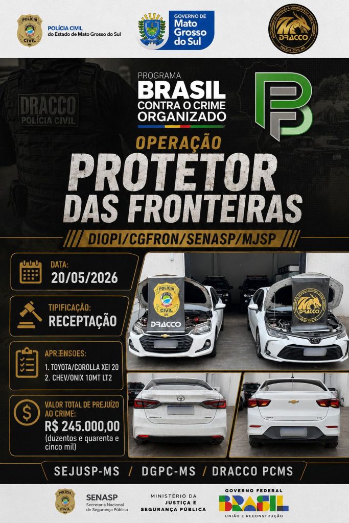 Polícia Civil prende dois suspeitos de envolvimento com receptação de veículos durante fiscalização na BR-060 Polícia Civil prende dois suspeitos de envolvimento com receptação de veículos durante fiscalização na BR-060