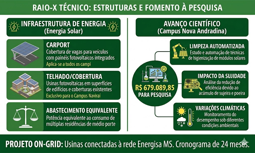 IFMS recebe R$ 2 milhões para energia solar e laboratórios IFMS recebe R$ 2 milhões para energia solar e laboratórios