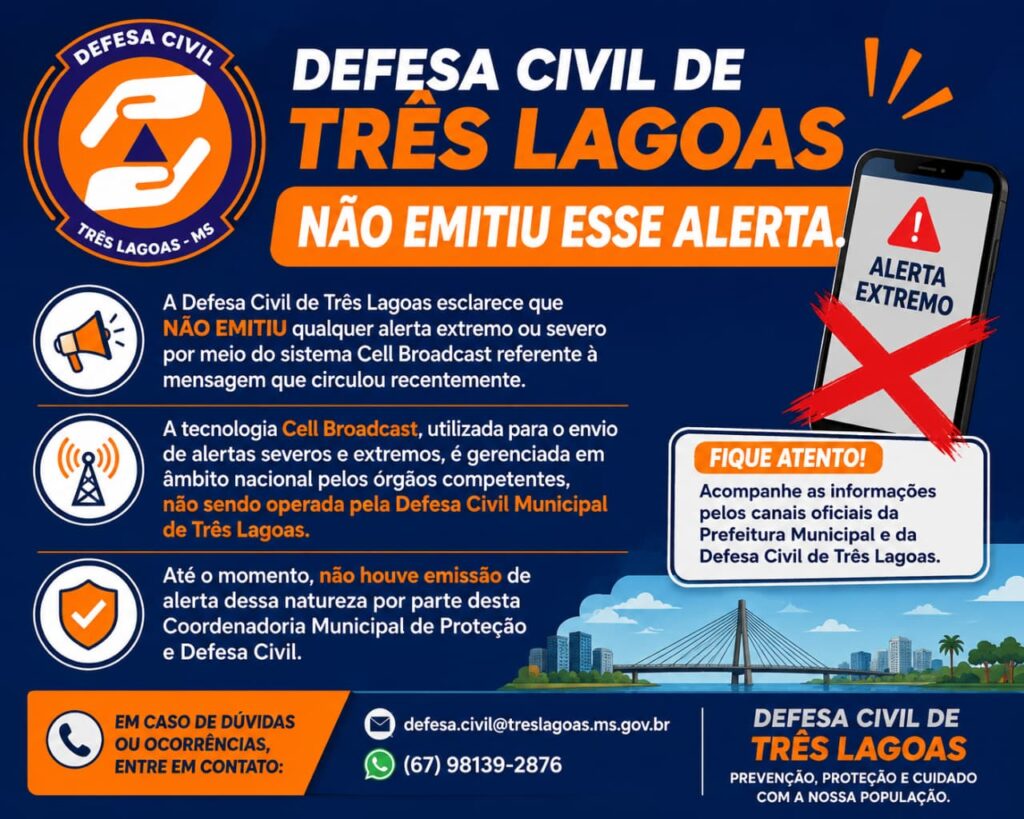 Defesa Civil Nacional afirma que sistema foi invadido e disparou alerta falso; caso será investigado pela Polícia Federal Defesa Civil Nacional afirma que sistema foi invadido e disparou alerta falso; caso será investigado pela Polícia Federal
