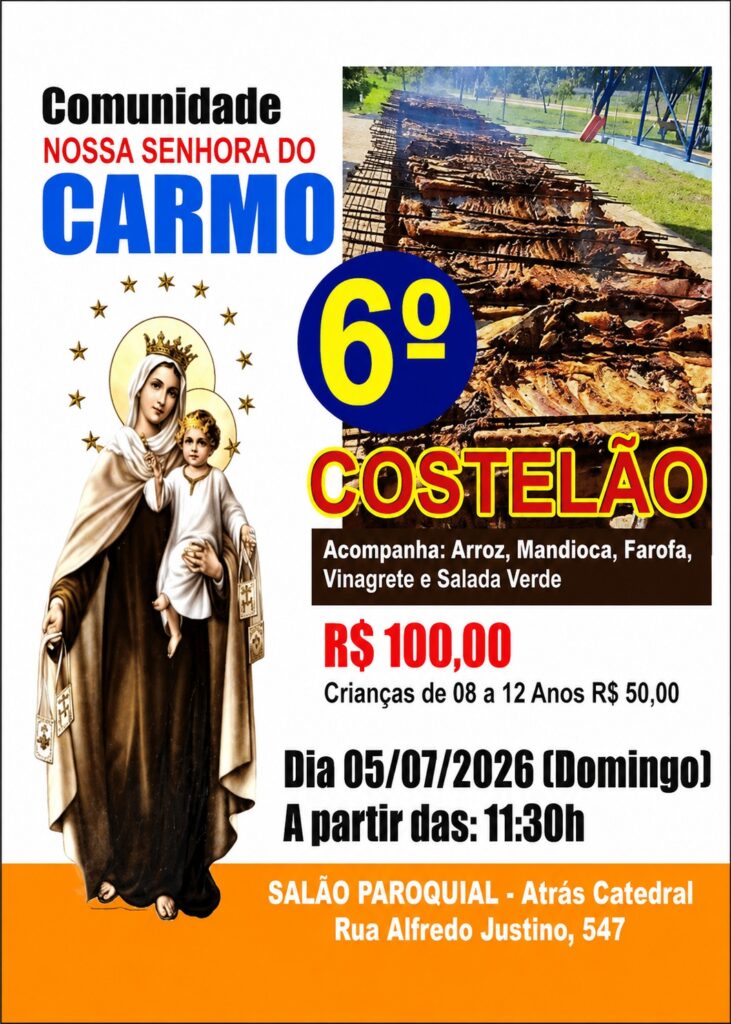 Costelão beneficente une fé e solidariedade para construção da sede da Igreja Nossa Senhora do Carmo em Três Lagoas