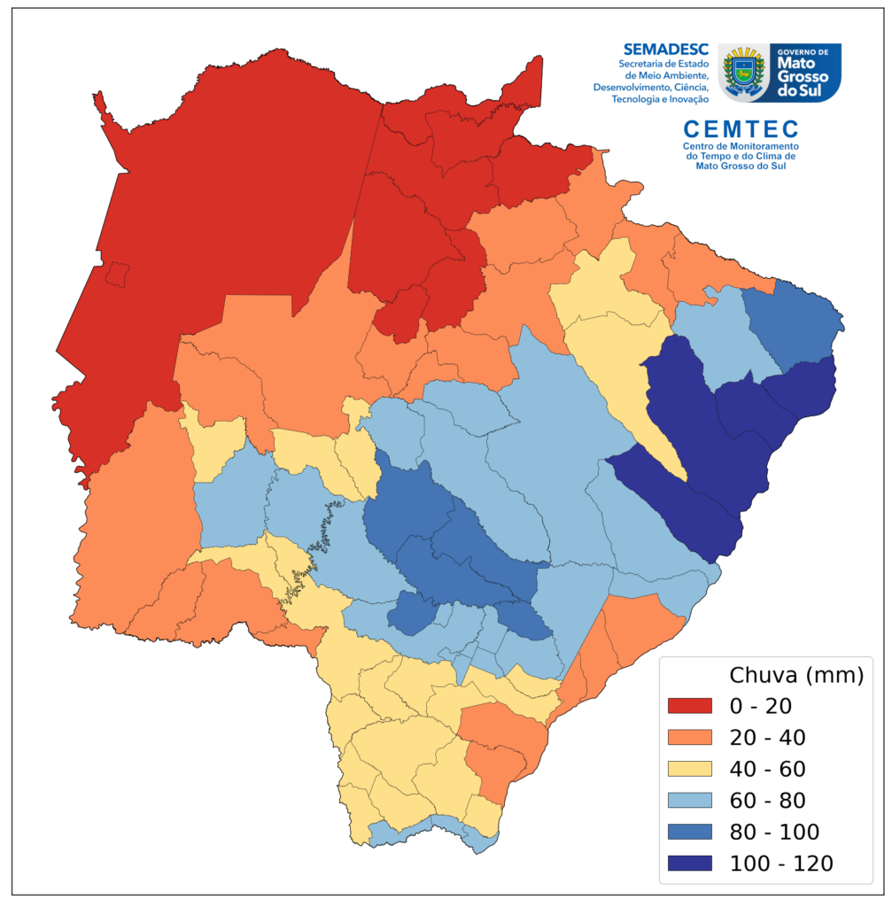 Chuvas superam média histórica em Campo Grande e Três Lagoas, mas distribuição é irregular em MS