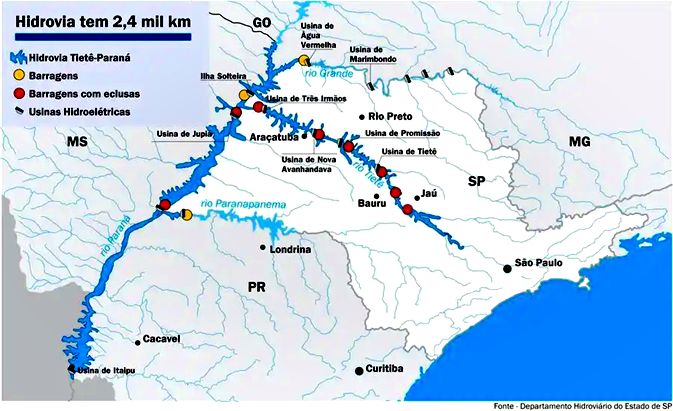 Arauco avalia hidrovia Tietê-Paraná para escoar produção da fábrica de celulose em Inocência Arauco avalia hidrovia Tietê-Paraná para escoar produção da fábrica de celulose em Inocência