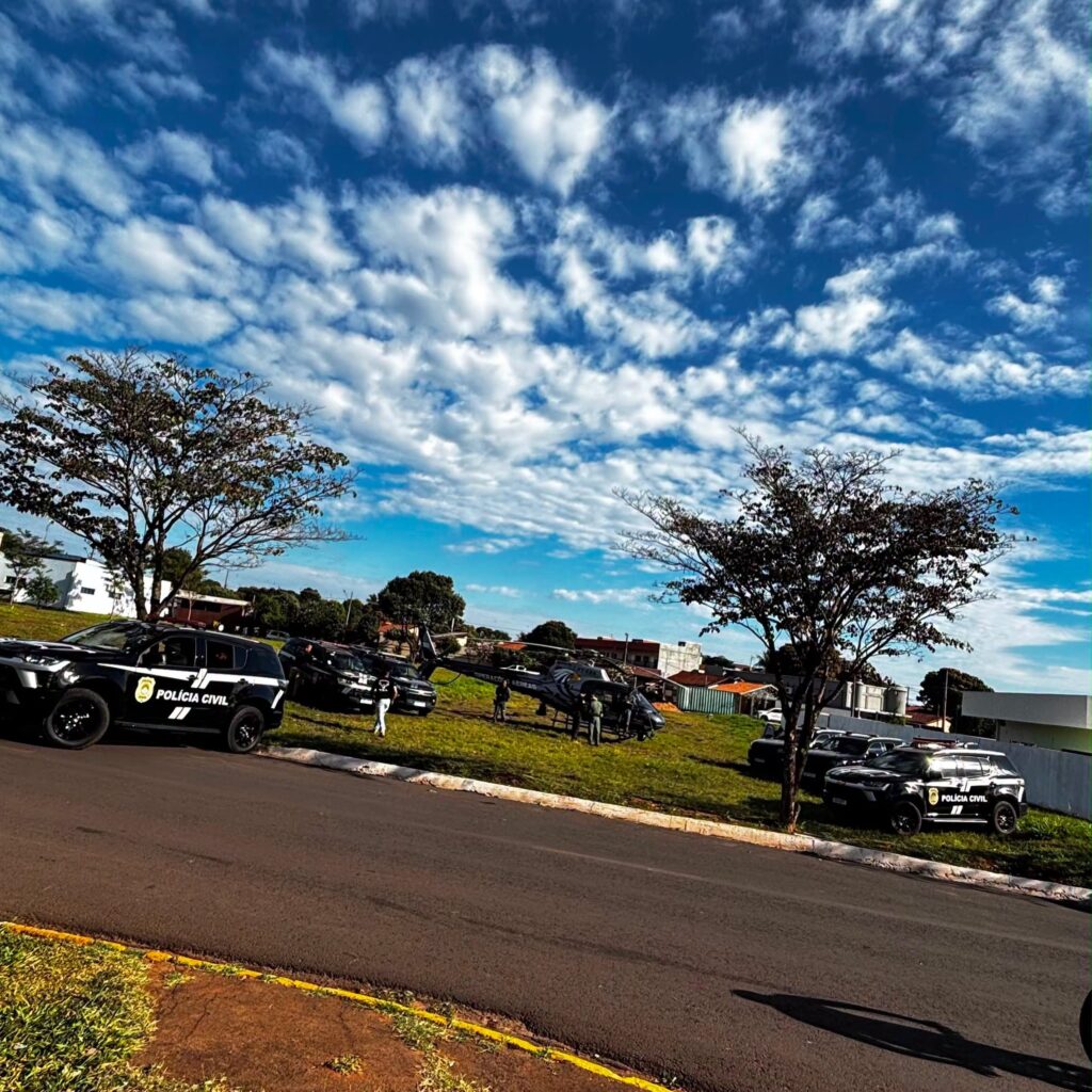 Cerco ao crime organizado: megaoperação mobiliza forças policiais e helicóptero sobrevoa Ribas do Rio Pardo