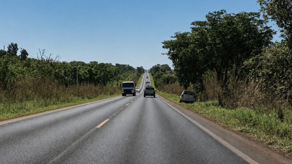 Pedágio caro e pista simples criam armadilha de asfalto na MS-112 no auge do fluxo industrial Pedágio caro e pista simples criam armadilha de asfalto na MS-112 no auge do fluxo industrial