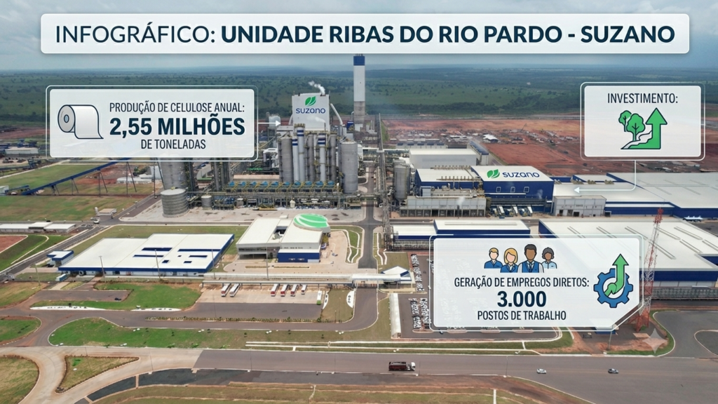 Suzano injeta R$ 1,476 bilhão em tributos e lidera a arrancada econômica de Mato Grosso do Sul Suzano injeta R$ 1,476 bilhão em tributos e lidera a arrancada econômica de Mato Grosso do Sul