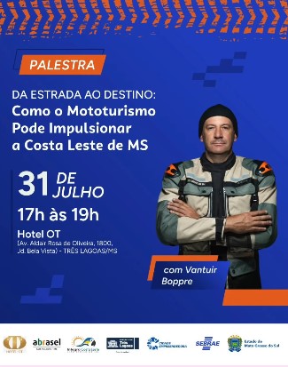 Das estradas das Américas para Três Lagoas: Vantuir Boppre realiza palestra inédita no município Das estradas das Américas para Três Lagoas: Vantuir Boppre realiza palestra inédita no município