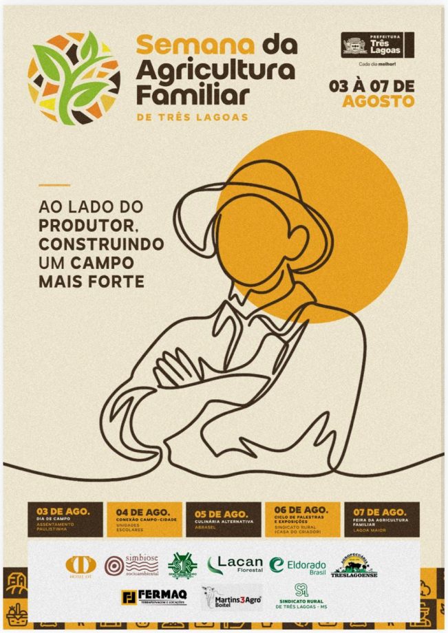 Prefeitura de Três Lagoas promove a 2ª Semana da Agricultura Familiar entre os dias 3 e 7 de agosto