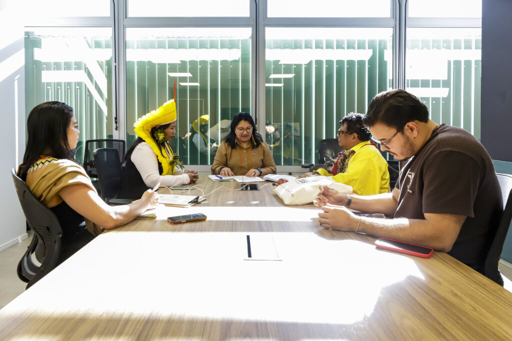 Indígenas urbanos do MS exigem atendimento da SESAI e se reúnem com Secretária Nacional Adjunta Indígenas urbanos do MS exigem atendimento da SESAI e se reúnem com Secretária Nacional Adjunta