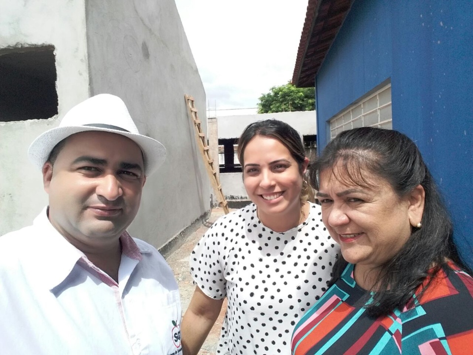 Secretária de Educação de Três Lagoas visita andamento de obras dos CEIs pelo PROREME