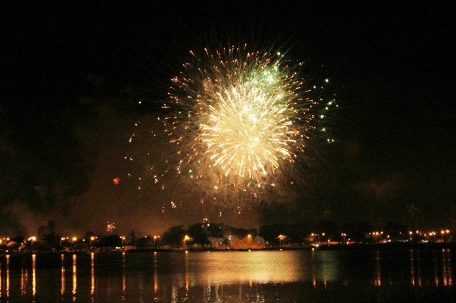 Confira fotos da queima de fogos na Lagoa Maior