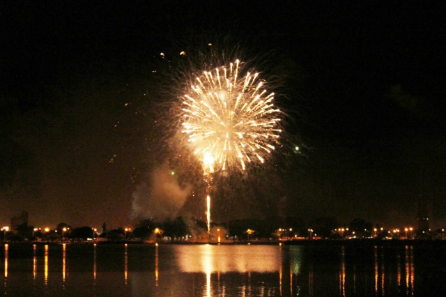 Confira fotos da queima de fogos na Lagoa Maior