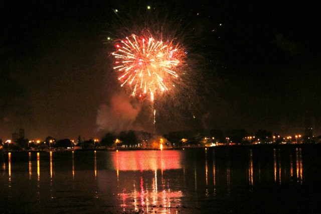 Confira fotos da queima de fogos na Lagoa Maior