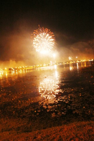 Confira fotos da queima de fogos na Lagoa Maior