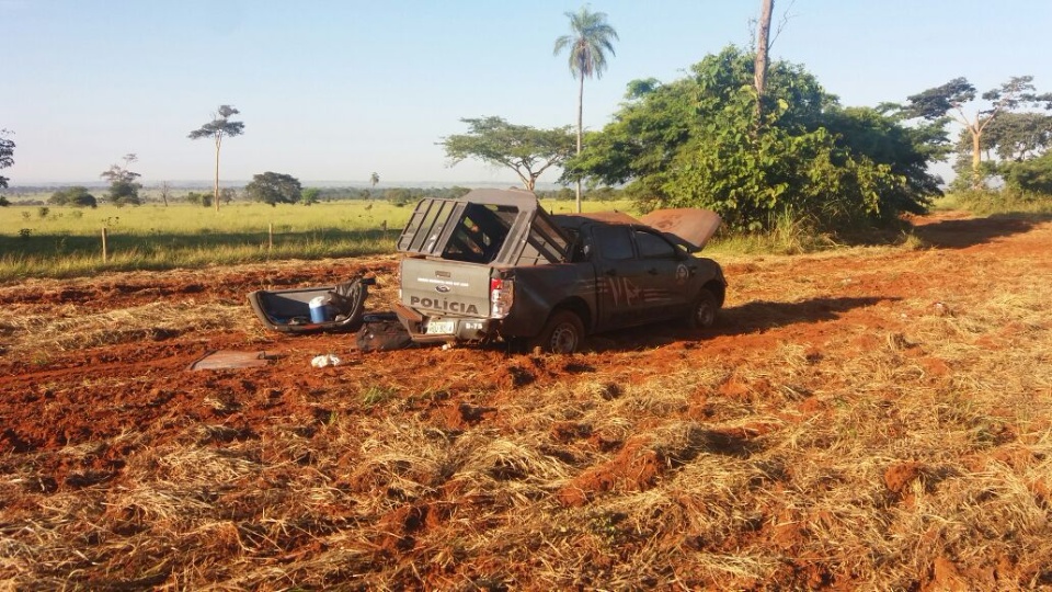 Viatura da DOF fica destruída e policial morre após capotamento na MS 395