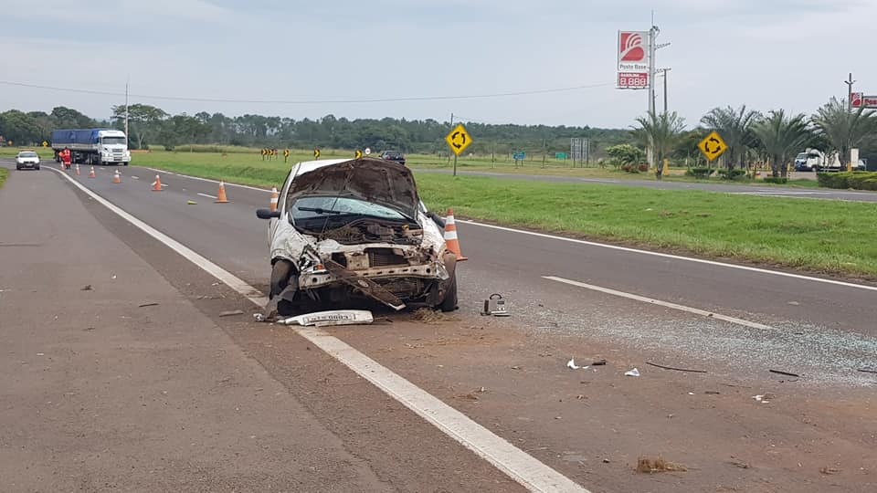 Acidente de carro mata um e deixa outro ferido na divisa entre SP e MS