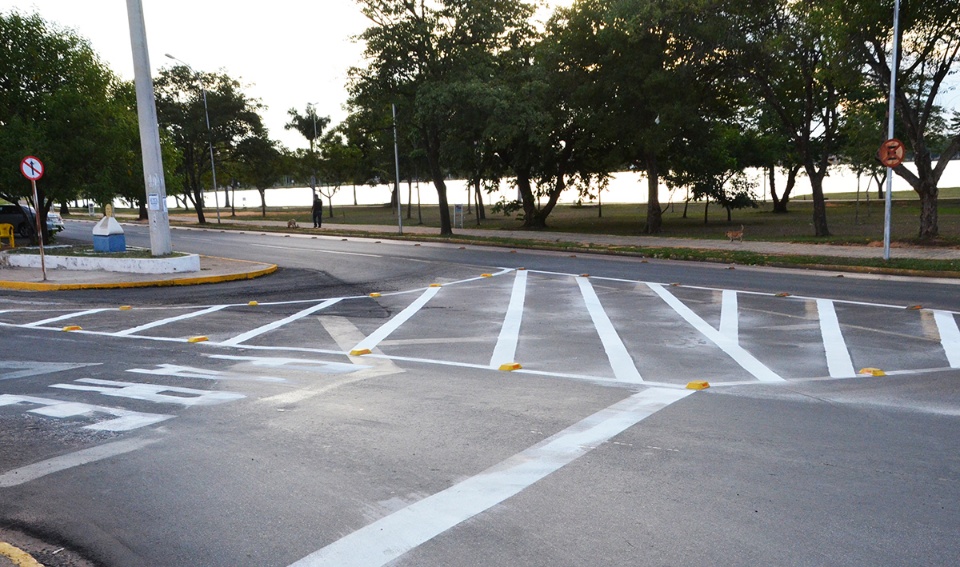 Rotatória em trecho da Avenida da Circular da Lagoa Maior é retirada