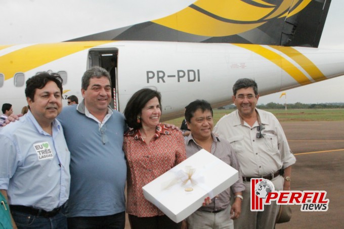 Aeronave da Passaredo faz pouso inaugural em Três Lagoas