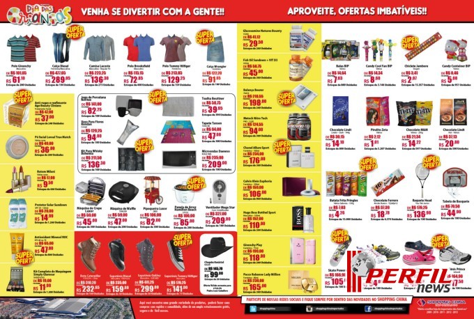 Crianças terão promoção especial no Shopping China