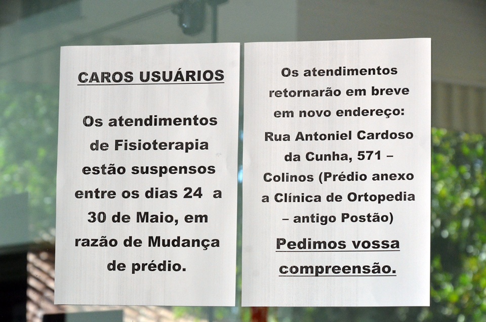 Clínica de Reabilitação Física de Três Lagoas suspende atendimento para mudança de prédio Clínica de Reabilitação Física de Três Lagoas suspende atendimento para mudança de prédio