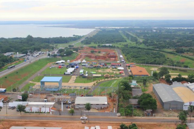 Imagens aéreas feitas nesta manhã sobre a pista do Arena Mix