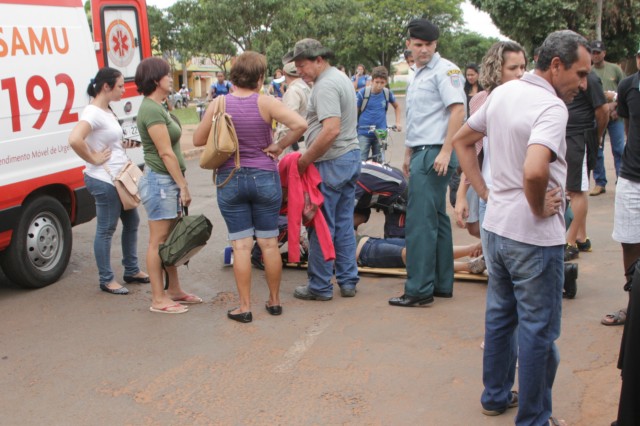 Motociclista atropela garota que tentava atravessar avenida em Três Lagoas