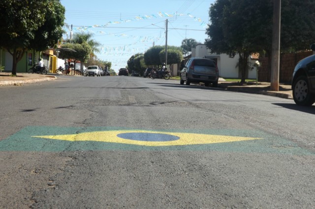 A 12 dias da Copa, Três Lagoas já se veste de verde e amarelo