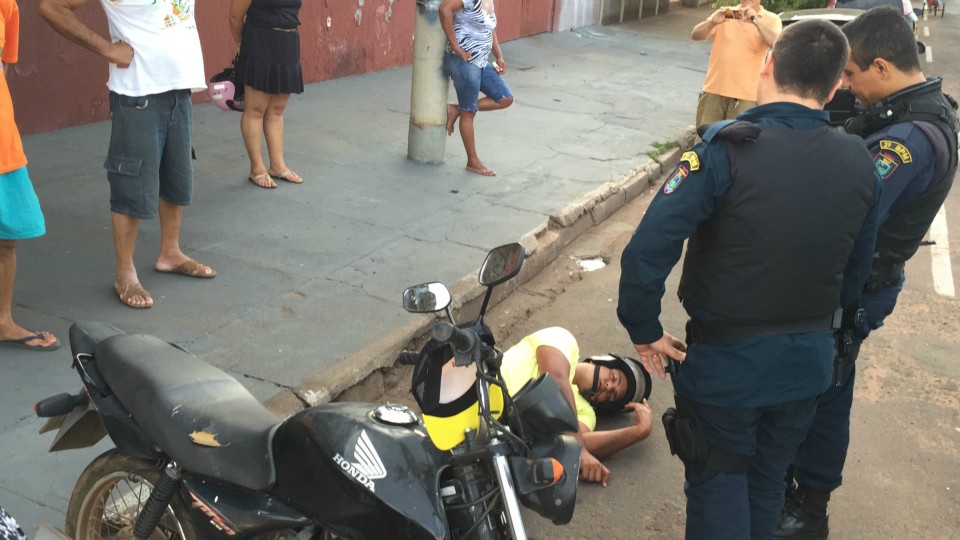 Motociclista sai "travado" de churrasco e acaba preso