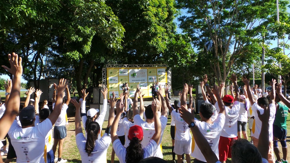 Evento da Fibria na Lagoa Maior nesta manhã reúne centenas de participantes